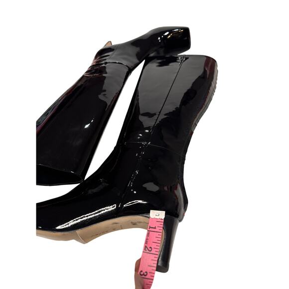 Aeyde Black Patent leather Tove Knee High Boot size 41  /US 10 - Picture 10 of 16